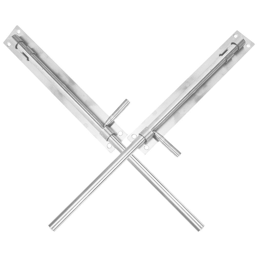 Barrel Bolt Slide - 2個入り 高耐久性ステンレススチール製スライドボルトラッチ 強力なドアロック バレルボルト ガーデンゲート、物置、フェンスのセキュリティ用