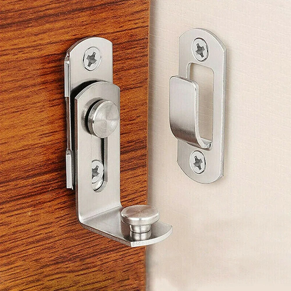 Barrel Bolt Slide - ドアラッチ ドアロック 3インチ 90度直角 ドアラッチバックル ハスプ