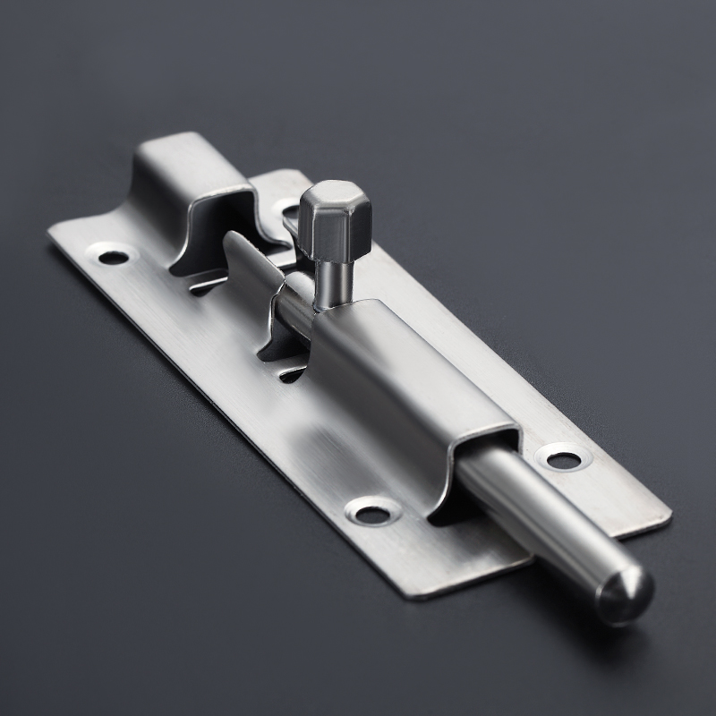 Barrel Bolt Slide - 1 ピース 3/4/5 インチロングシルバーステンレス鋼ドアラッチスライドロックバレルボルトラッチ掛け金ホッチキスゲート安全ロック