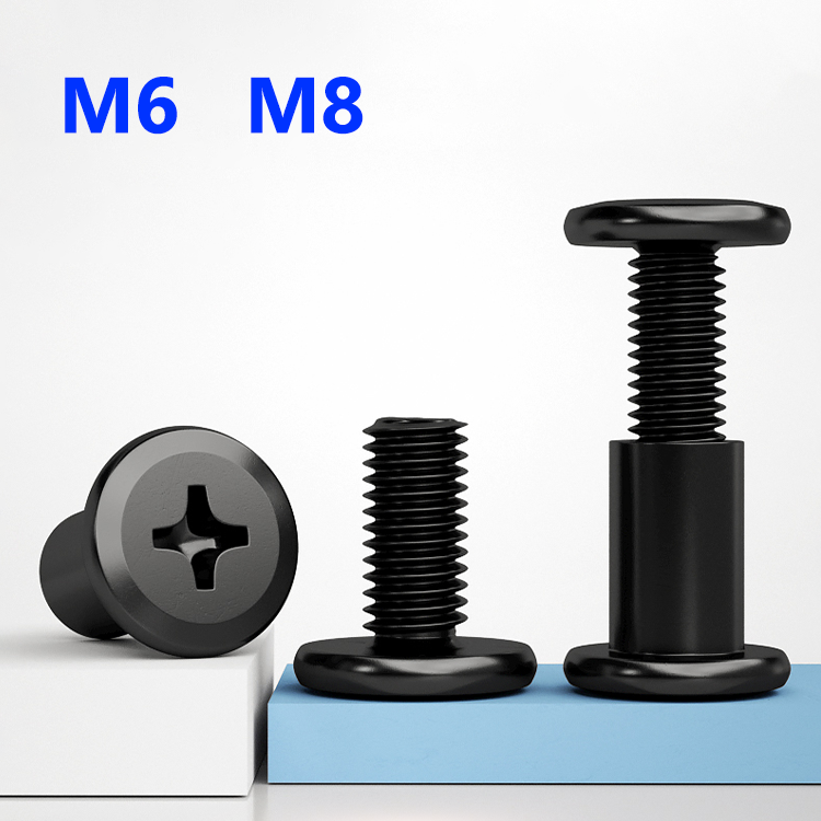 Furniture Hardware Barrel Nut - 宜謙源黒炭素鋼シカゴスクリューM6 M8バインディングポストバレルナット家具工芸品修理用金具
