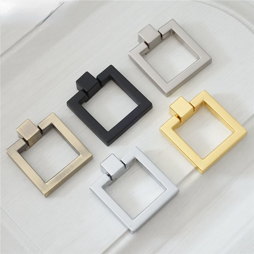 Furniture Hardware Drop Pulls - 亜鉛合金のドアと引き出しのハンドル,家具のハンドル,クローゼットのドア,引き出し,ゴールドとブラック