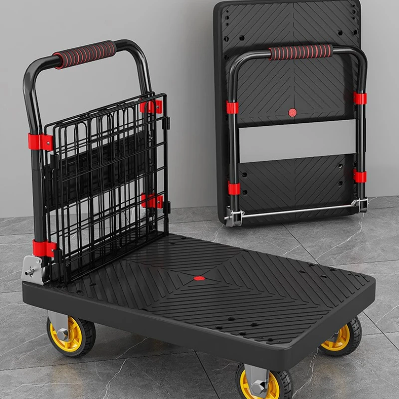 Furniture Hardware Pulls - フェンスフラットベッドカート折りたたみ式静音トロリー家庭用プルトロリー運搬用四輪小型トレーラー小型プルトラック