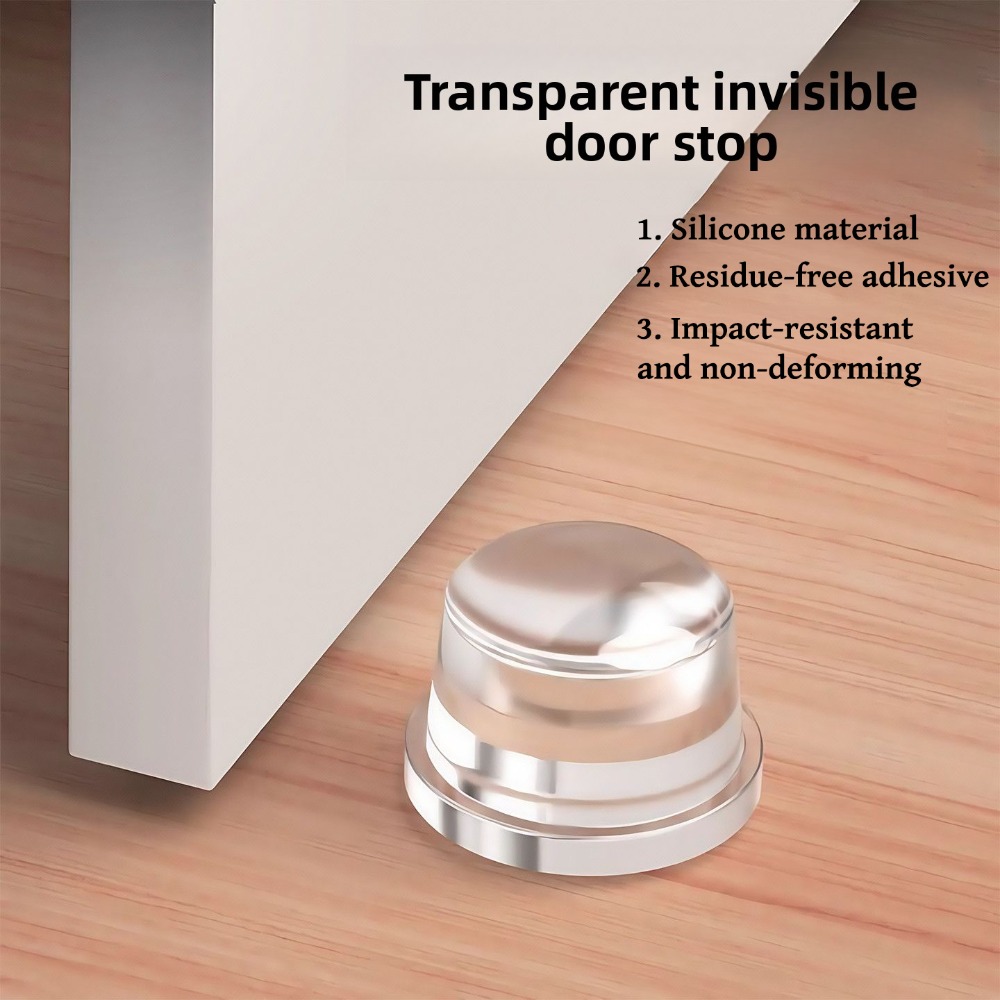 Furniture Hardware Supplies - シリコーンドアストッパー壁プロテクター寝室のドアハンドルバンパー自己粘着アンチクラッシュパッド実用的な家具アクセサリー