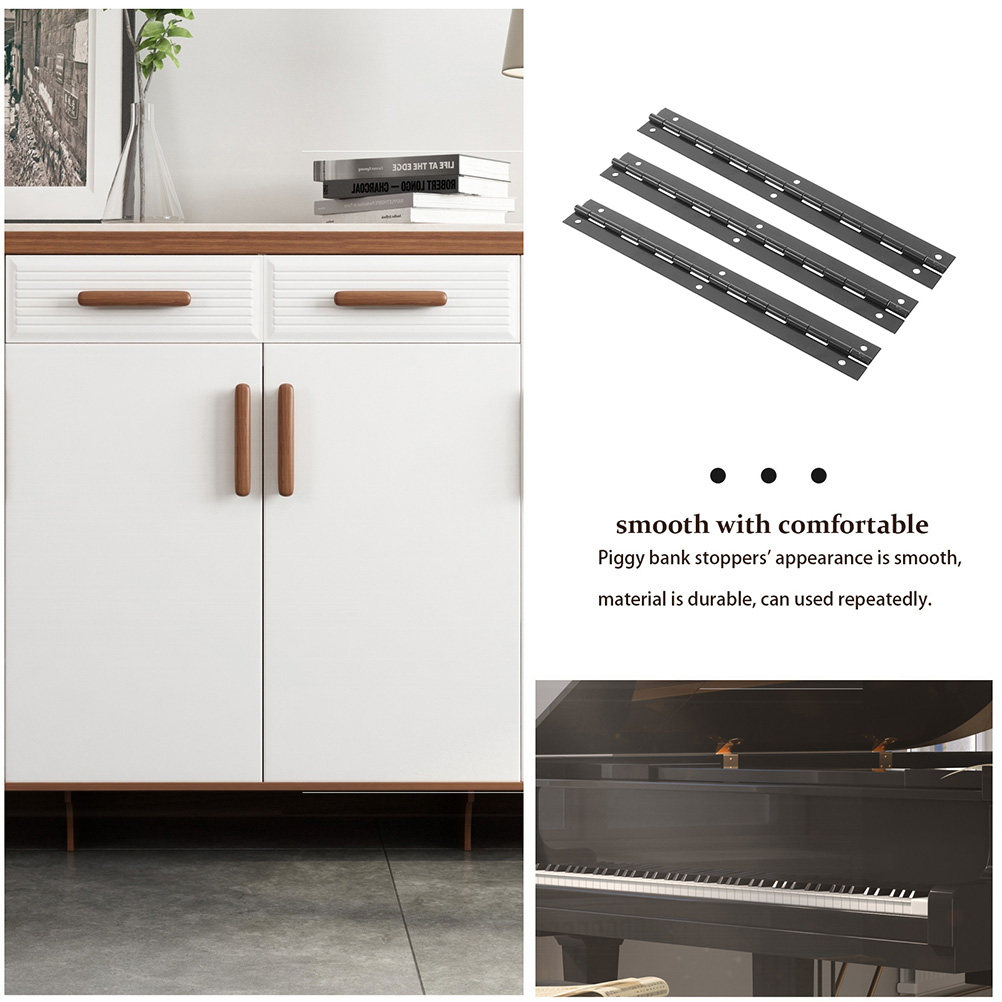 3個セット 連続ピアノヒンジ 金属製ジュエリーケースヒンジ  - Piano Hinge Continuous のレビューと価格