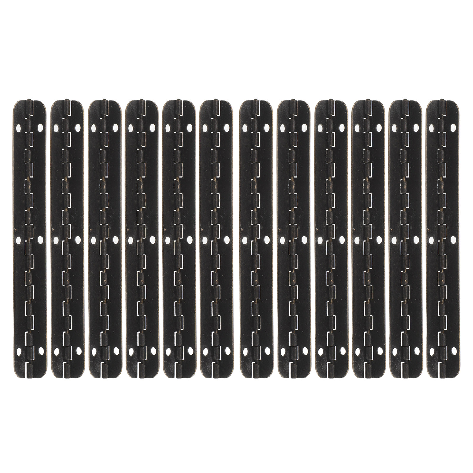 12個入り合金ピアノヒンジ 4連続ヒンジ 丸角 100mm  - Piano Hinge Continuous のレビューと価格