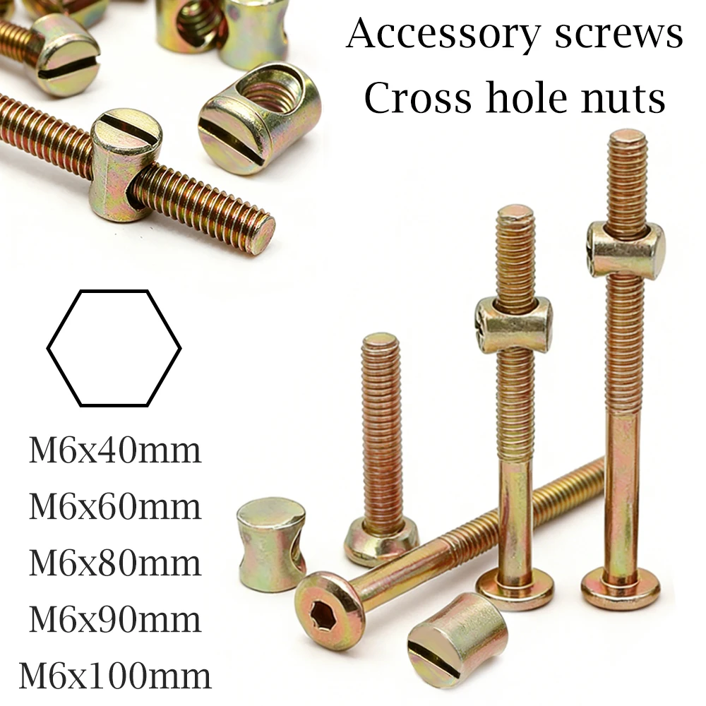 10/20個入り M6 六角穴付きボルト、40-100mm  - Furniture Hardware Barrel Nut のレビューと価格