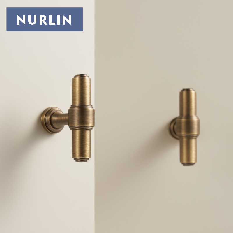 Nurlin ソリッドブラスフレンチレトロアンティークブロン - Furniture Hardware Pulls のレビューと価格