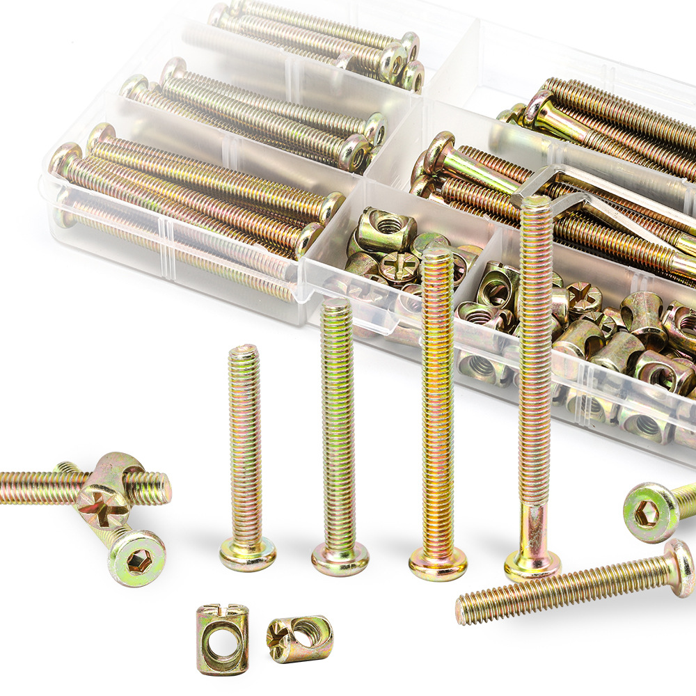 六角穴付き平頭家具ネジ、バレルナットセット、ベビーベッドネジ - Furniture Hardware Barrel Nut のレビューと価格