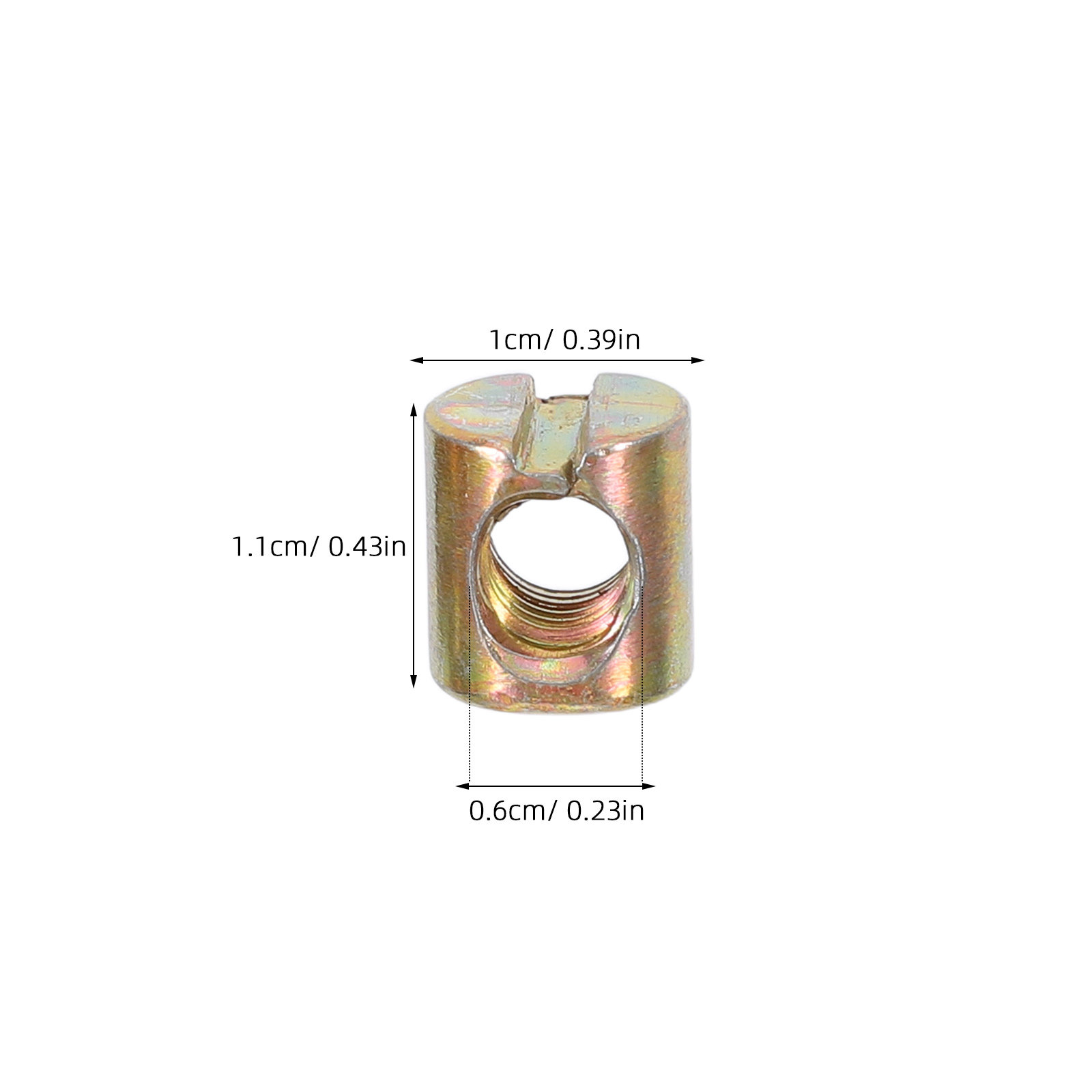 100個入り家具ナットM6炭素鋼スロット付きバレルナット家具 - Furniture Hardware Barrel Nut のレビューと価格