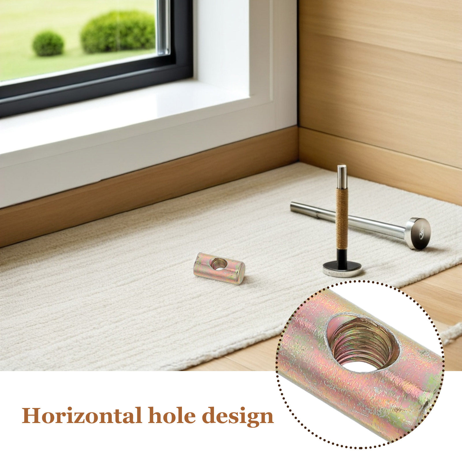 100個入り家具組立用ナット、クロスダボ、バレルコネクター、 - Furniture Hardware Barrel Nut のレビューと価格