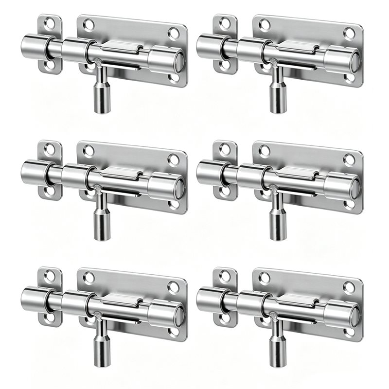 ABRU-小屋、納屋、フェンス、ガレージ用6個セット ドアラ - Barrel Bolt Slide のレビューと価格