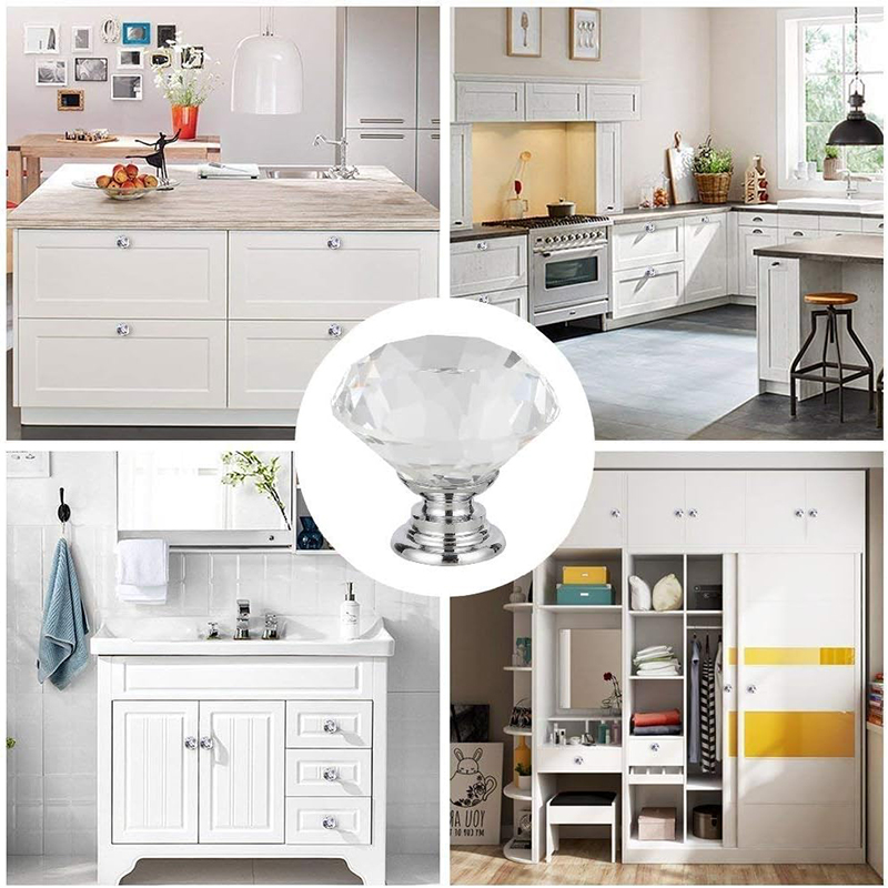 6 個のキャビネットノブネジ付き 30 ミリメートルラウンド - Furniture Hardware Supplies のレビューと価格