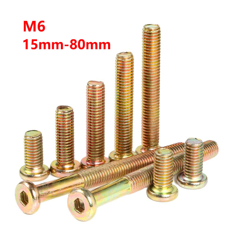 M6亜鉛メッキ六角ドライブソケットキャップ家具スクリューメト - Furniture Hardware Barrel Nut のレビューと価格