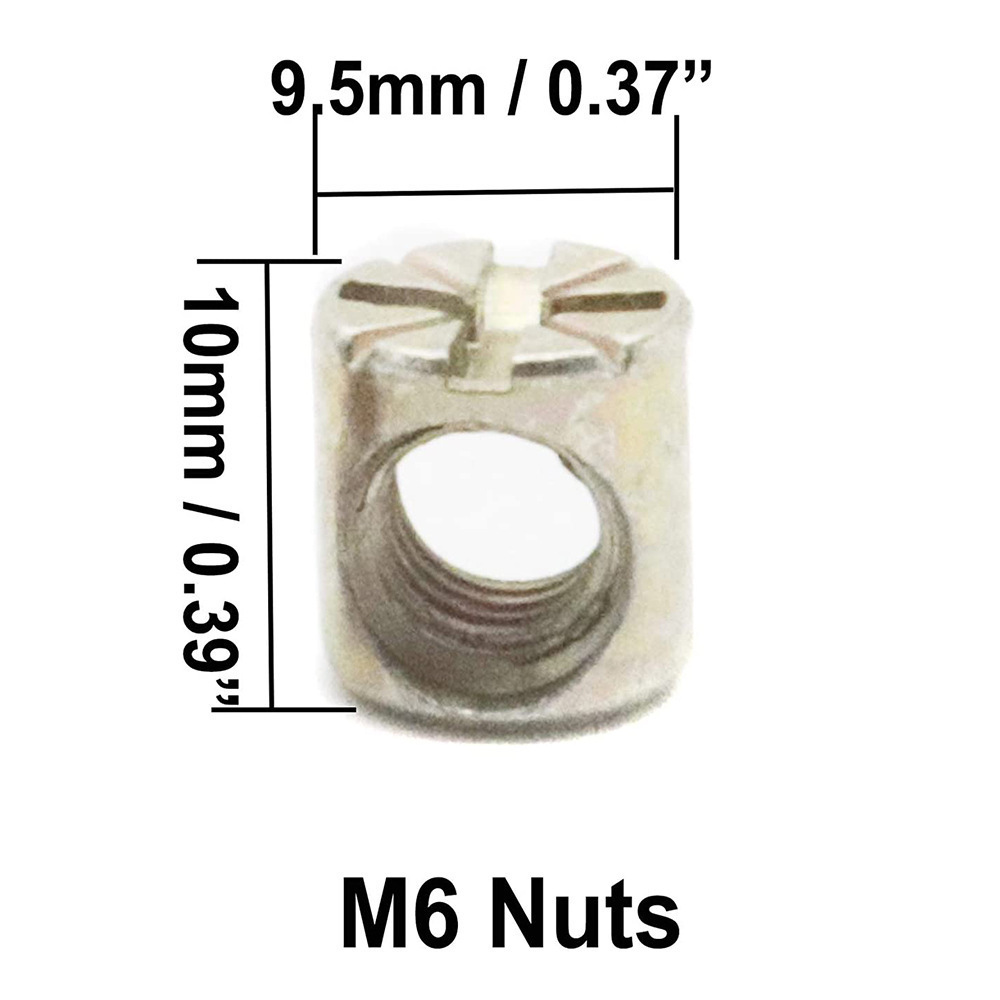 M6六角穴付きボルト、クロスダボナット付き、家具接続ボルト、 - Furniture Hardware Barrel Nut のレビューと価格
