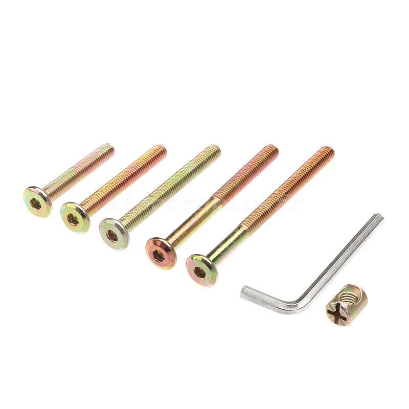 50個入り亜鉛メッキ家具用ネジボルトセットM6バレルナットと - Furniture Hardware Barrel Nut のレビューと価格