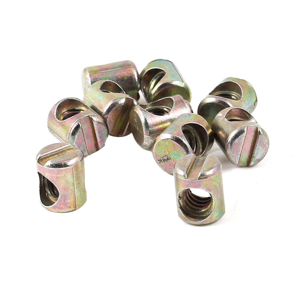 100個入り カラー亜鉛メッキ スロット付きクロスバレルダボ - Furniture Hardware Barrel Nut のレビューと価格