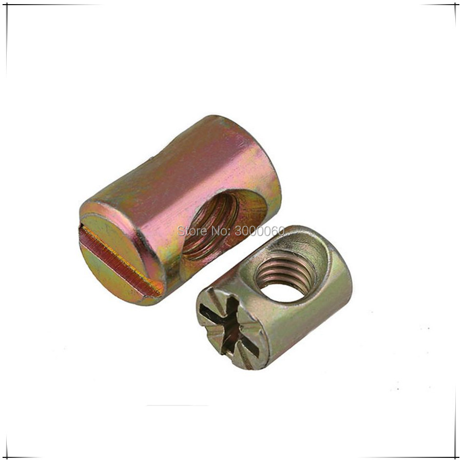 100個入り カラー亜鉛メッキ スロット付きクロスバレルダボ - Furniture Hardware Barrel Nut のレビューと価格