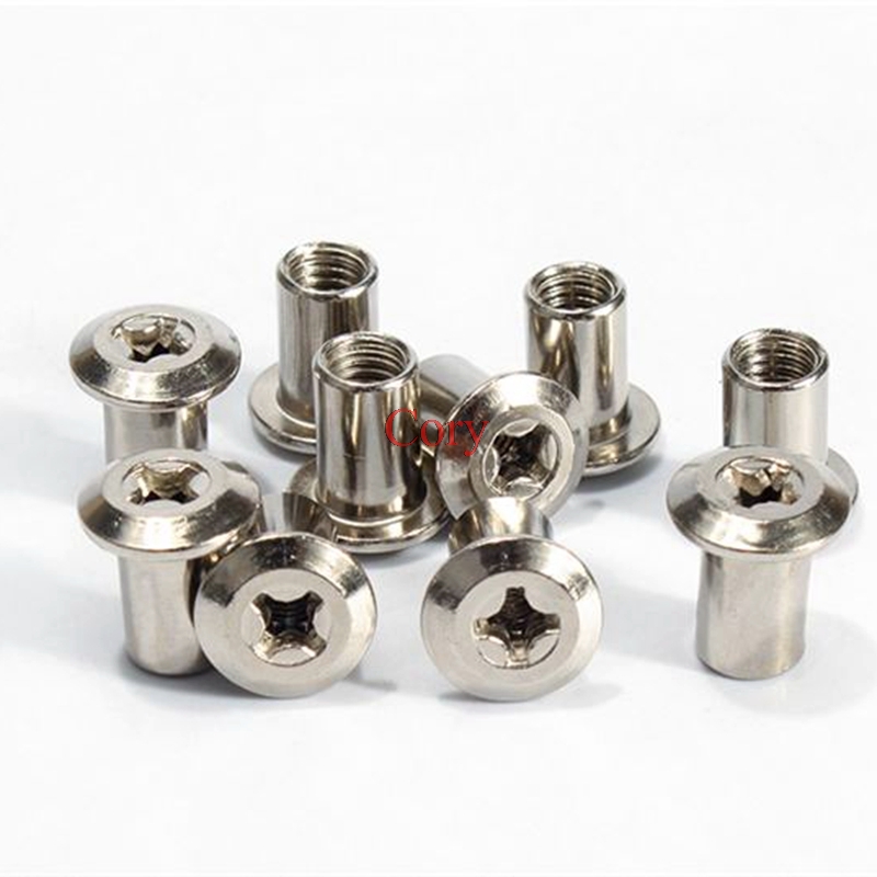10 個 6 ミリメートルバレルナットフラットヘッドクロスソ - Furniture Hardware Barrel Nut のレビューと価格